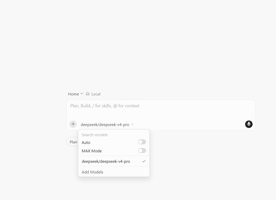 在 Cursor 中选择模型对话